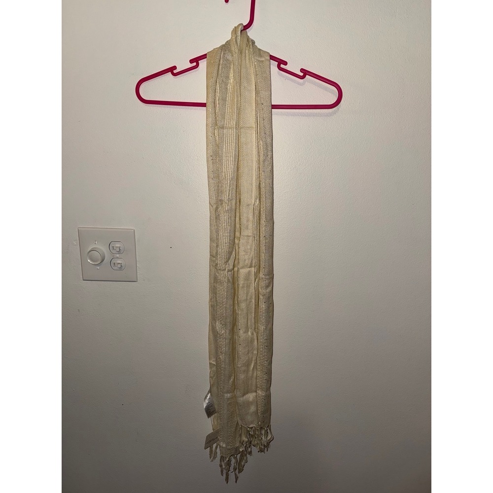 Free People Scarf‎ Ivory Sequin NWT $48 MSRP